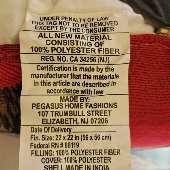 Hines of Oxford Stag on Red Tapestry 18" Toss Pillow Decorative Buck Deer Throw - Picture 7 of 12